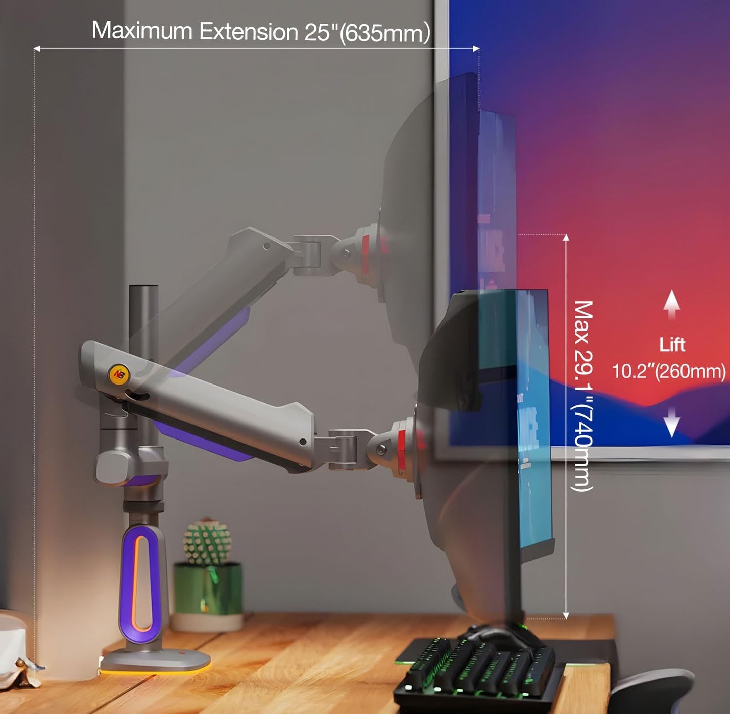 Rack Soporte Gamer Ergonómico para Monitor G80