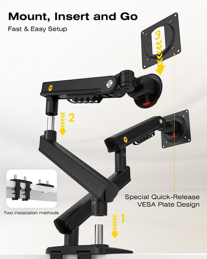 Rack Flexible Ergonómico para 2 Monitores - A5C