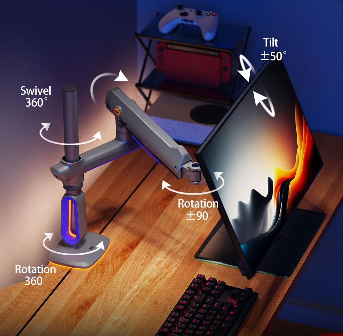 Rack Soporte Gamer Ergonómico para Monitor G80