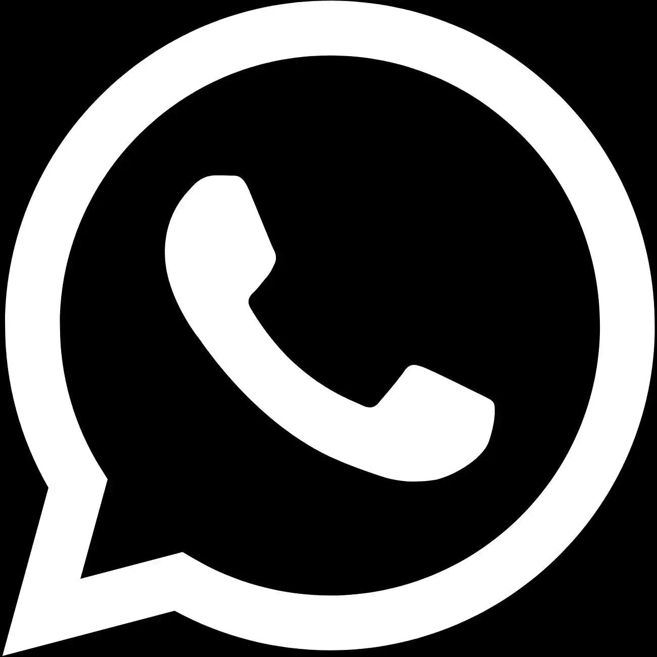 Icono WhatsApp Fondo Negro North Bayou Perú
