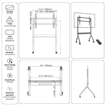 Rack Pedestal Móvil Motorizado P150