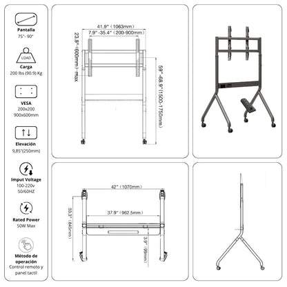 Rack Pedestal Móvil Motorizado P220