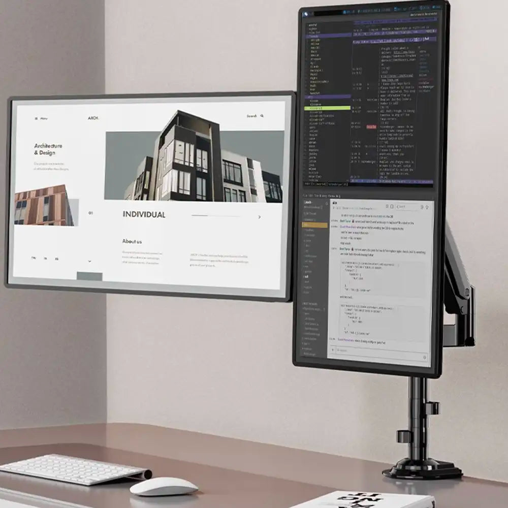 Rack Soporte Ergonómico para 2 Monitores H180