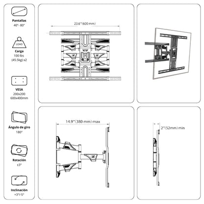 Rack Soporte Ergonómico para Televisor P6