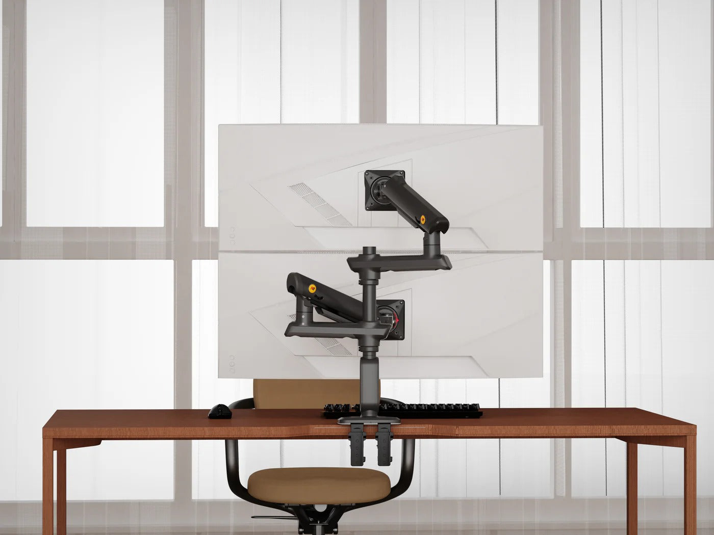 Rack Ergonómico para 2 Monitores 27" A 50" D9C