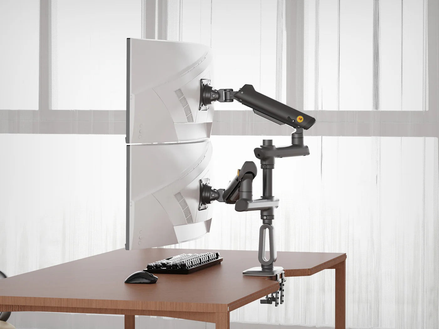 Rack Ergonómico para 2 Monitores 27" A 50" D9C