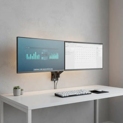 Rack Ergonómico Doble de Pared Para Monitores 17" a 32"