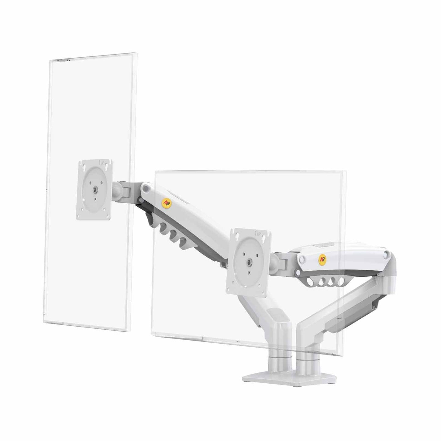 Rack Ergonómico para 2 Monitores F160 Blanco