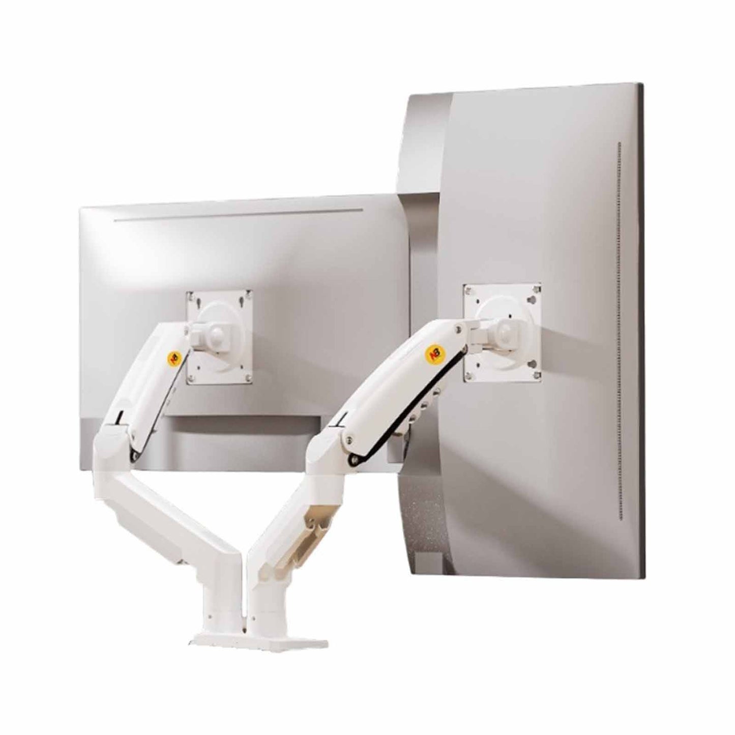 Rack Ergonómico para 2 Monitores F160 Blanco