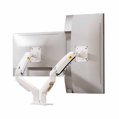 Rack Ergonómico para 2 Monitores F160 Blanco