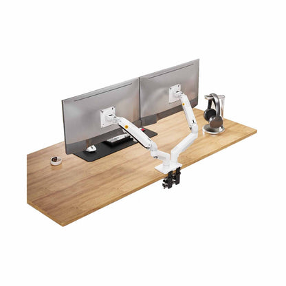 Rack Ergonómico para 2 Monitores F160 Blanco